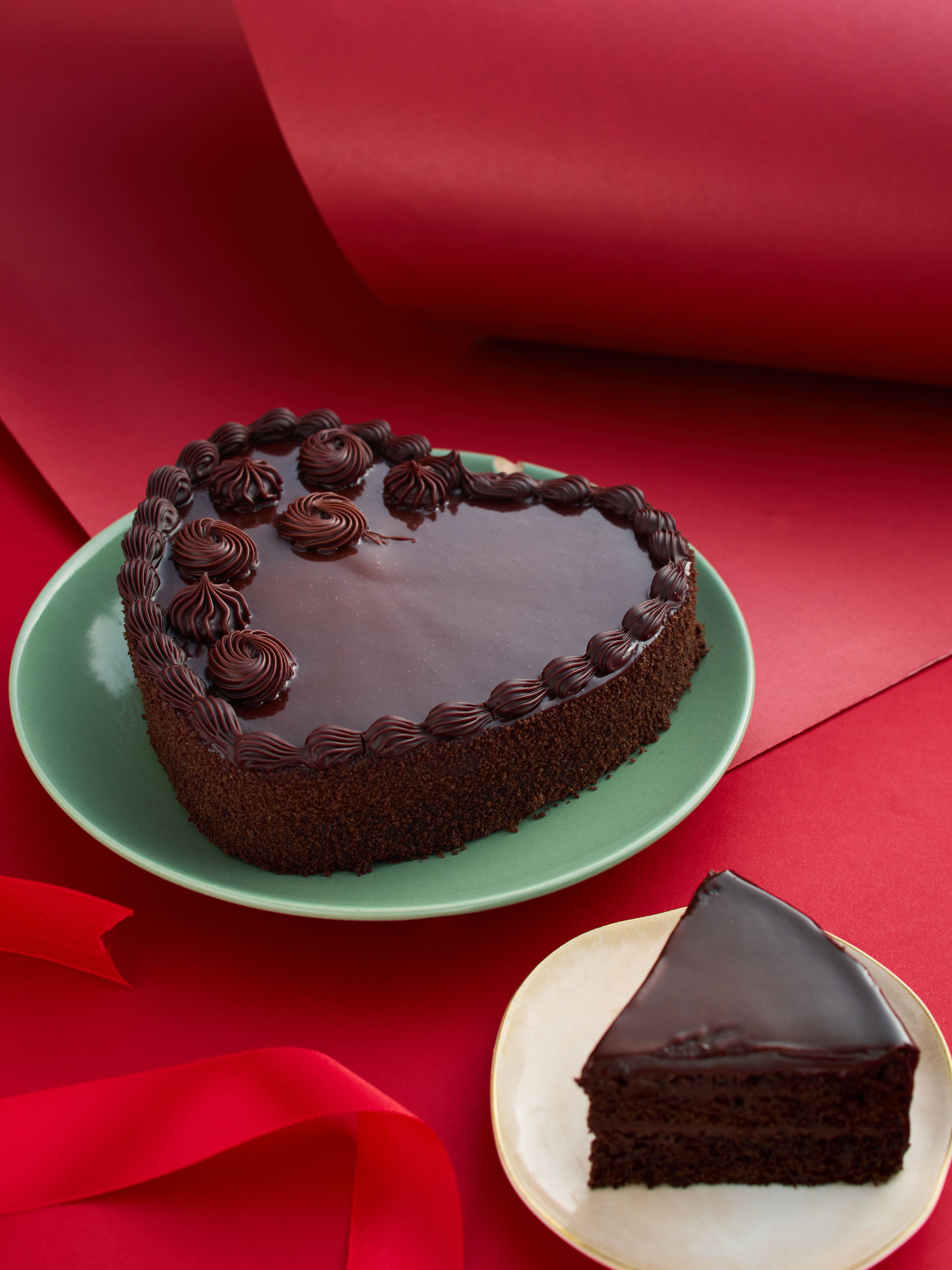 Heart Shaped Chocolate Cake